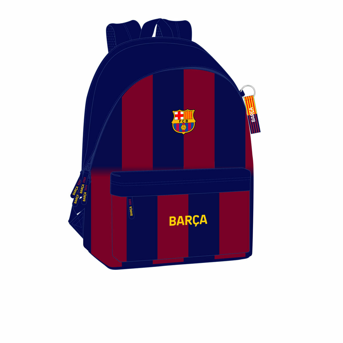 Zaino Scuola F.c. Barcelona Azzurro Rosso Granato 31 X 44 X 18 cm