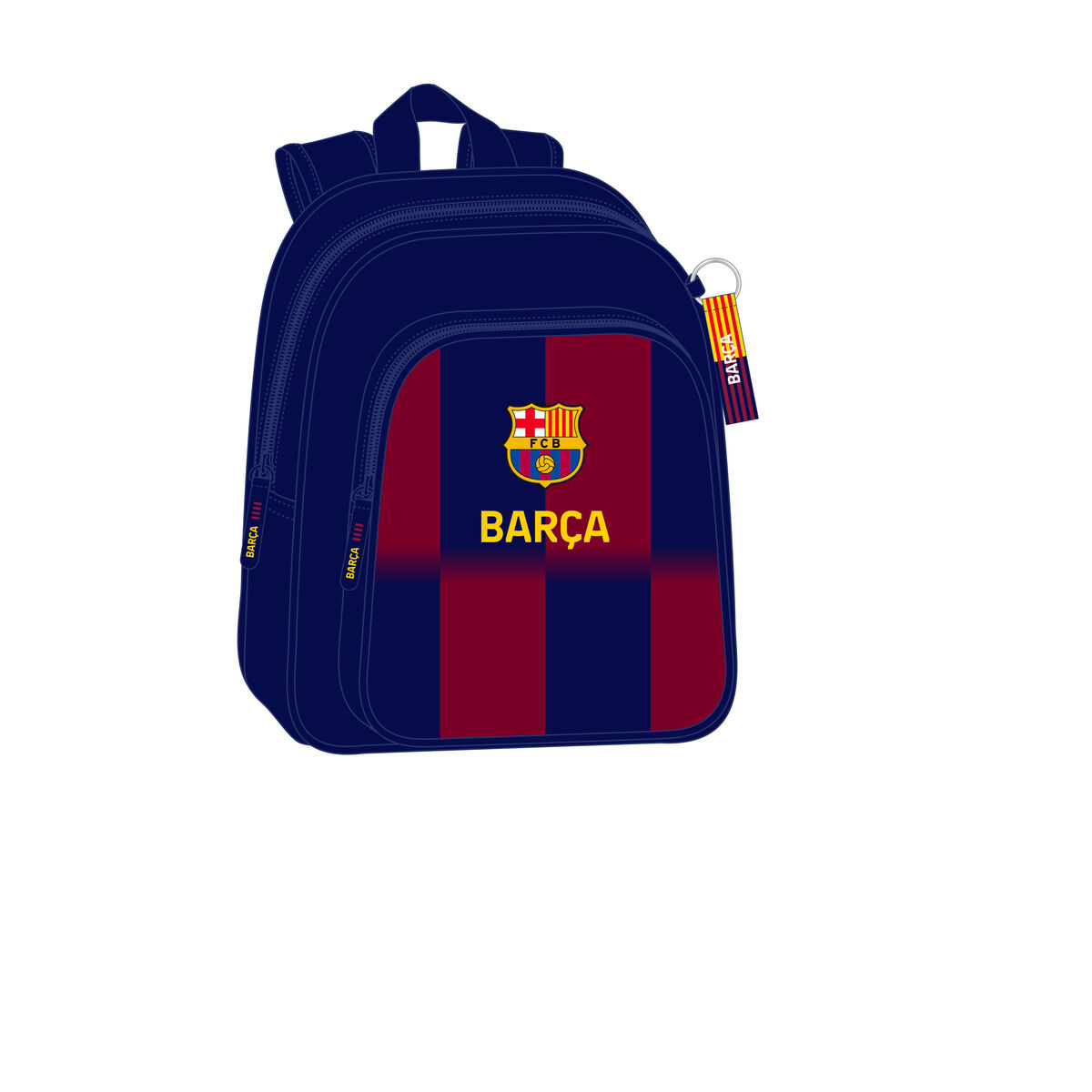 Zaino Scuola F.c. Barcelona Azzurro Rosso Granato 27 X 33 X 10 cm