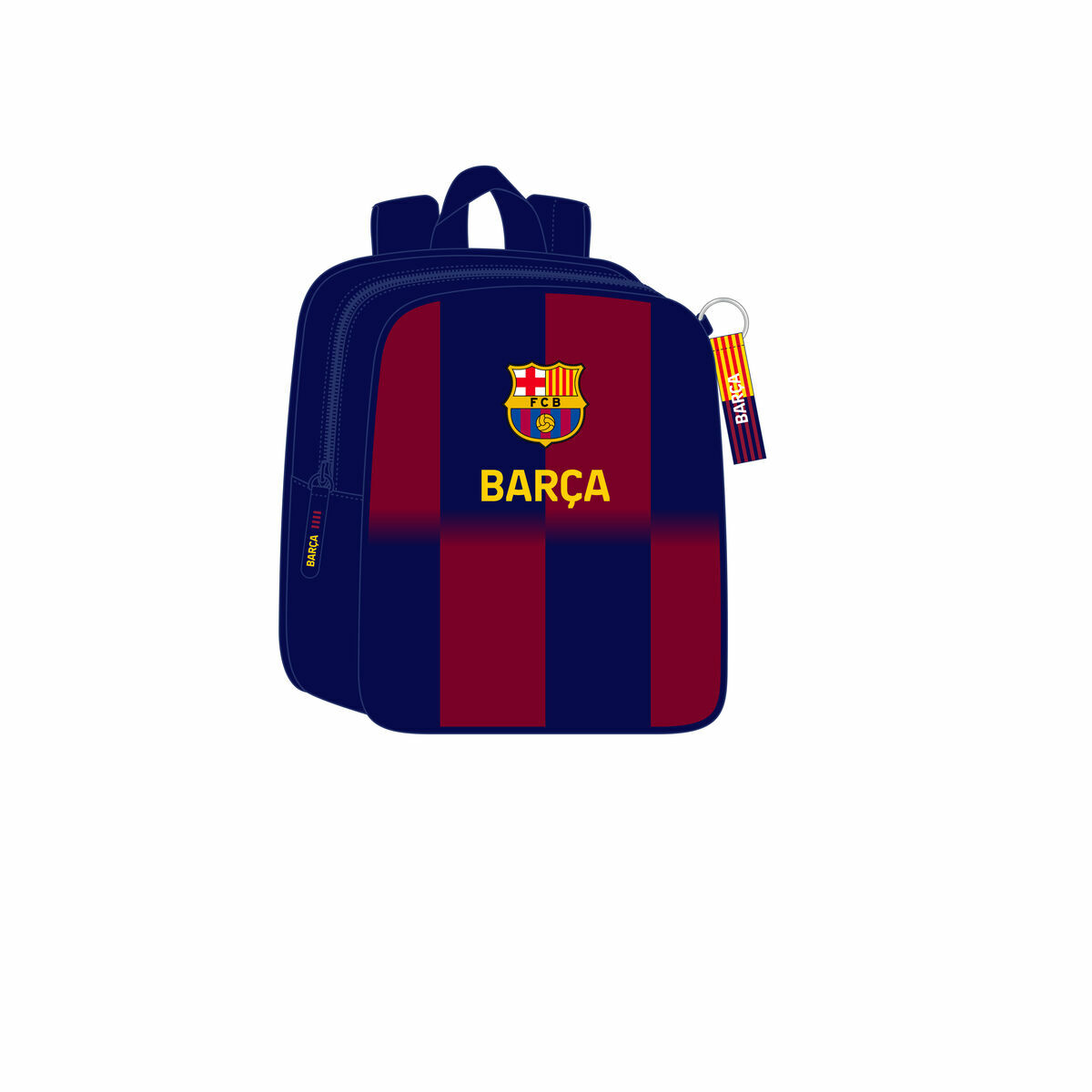 Zaino Scuola F.c. Barcelona Azzurro Rosso Granato 22 X 27 X 10 cm