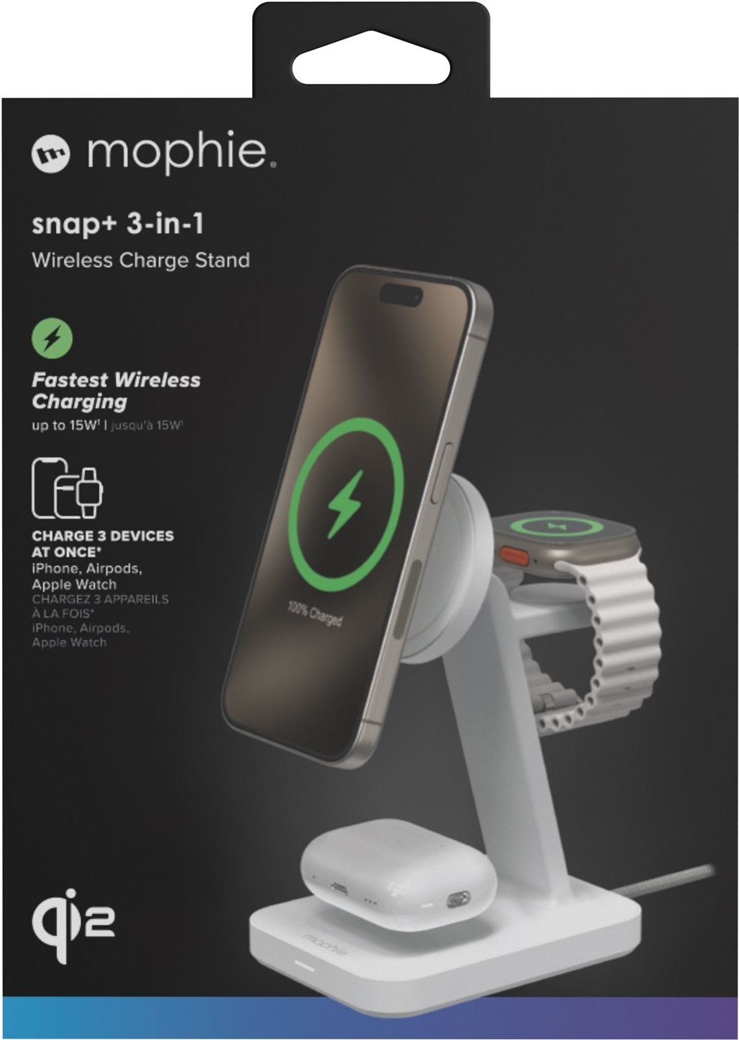 Mophie Snap+ 3-IN-1 - Kabelloses Ladegerät - 15 Watt (401314108)