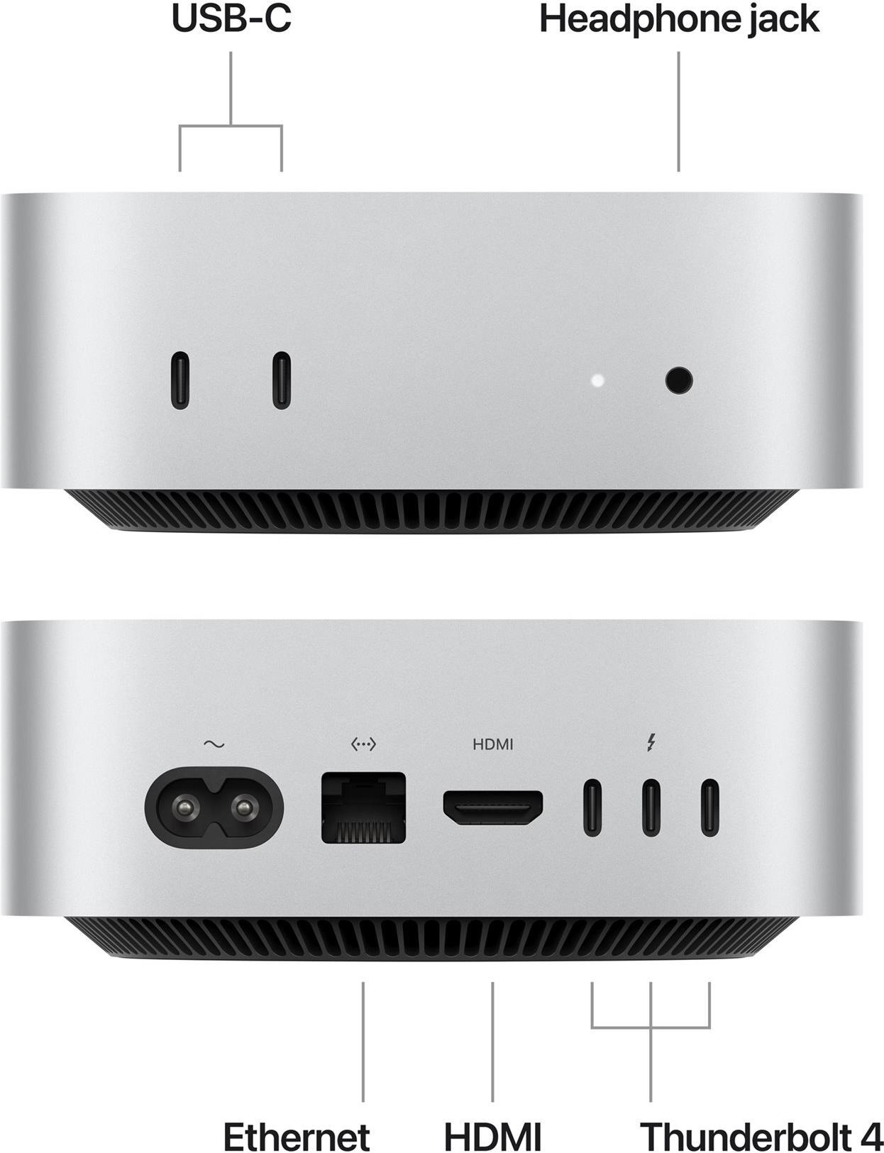 Apple Mac Mini Z1cf M4 10c Cpu/10c Gpu/16c N.e. 32gb 1tb Ssd 10gbit Eth De Silber (z1cF-Mu9d3d/A-07l9r5)