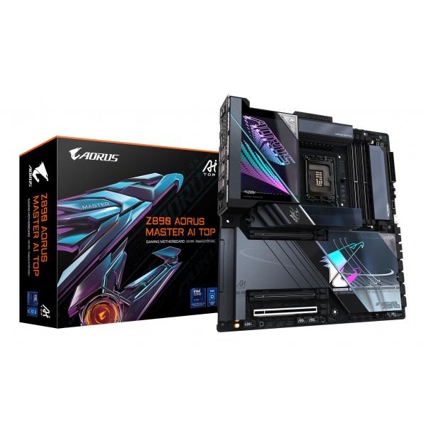 Gigabyte Z890 Aorus Master Ai Top Scheda Madre - Supporta Cpu Intel Core Ultra [serie 2], Vrm A 20+1+2 Fasi, Fino A 9500mhz Ddr5 [oc], Pcie 5.0 M.2,