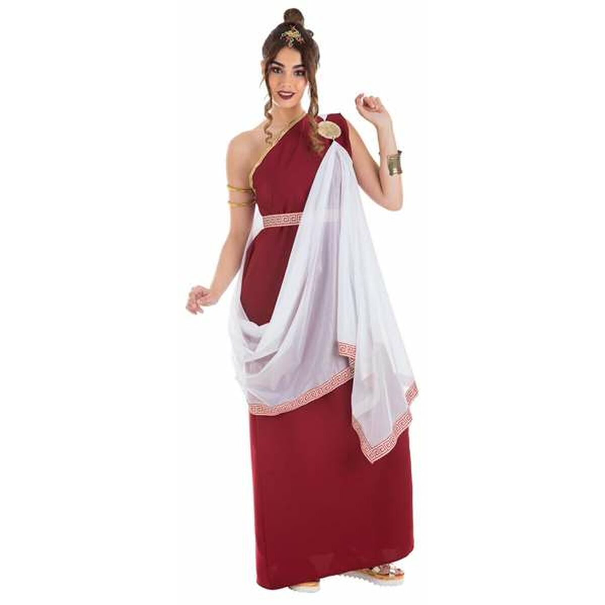 Costume Per Adulti Senatus Rosso Rubino Romana M (3 Pezzi)