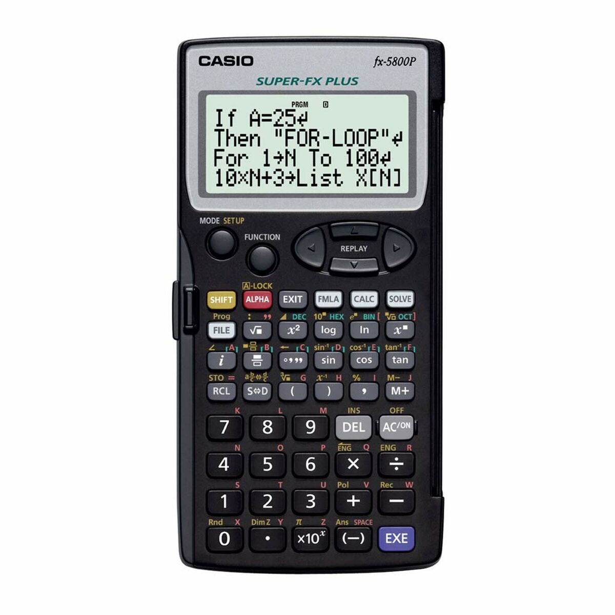 Calcolatrice Scientifica Casio FX-5800P-S-Eh Nero