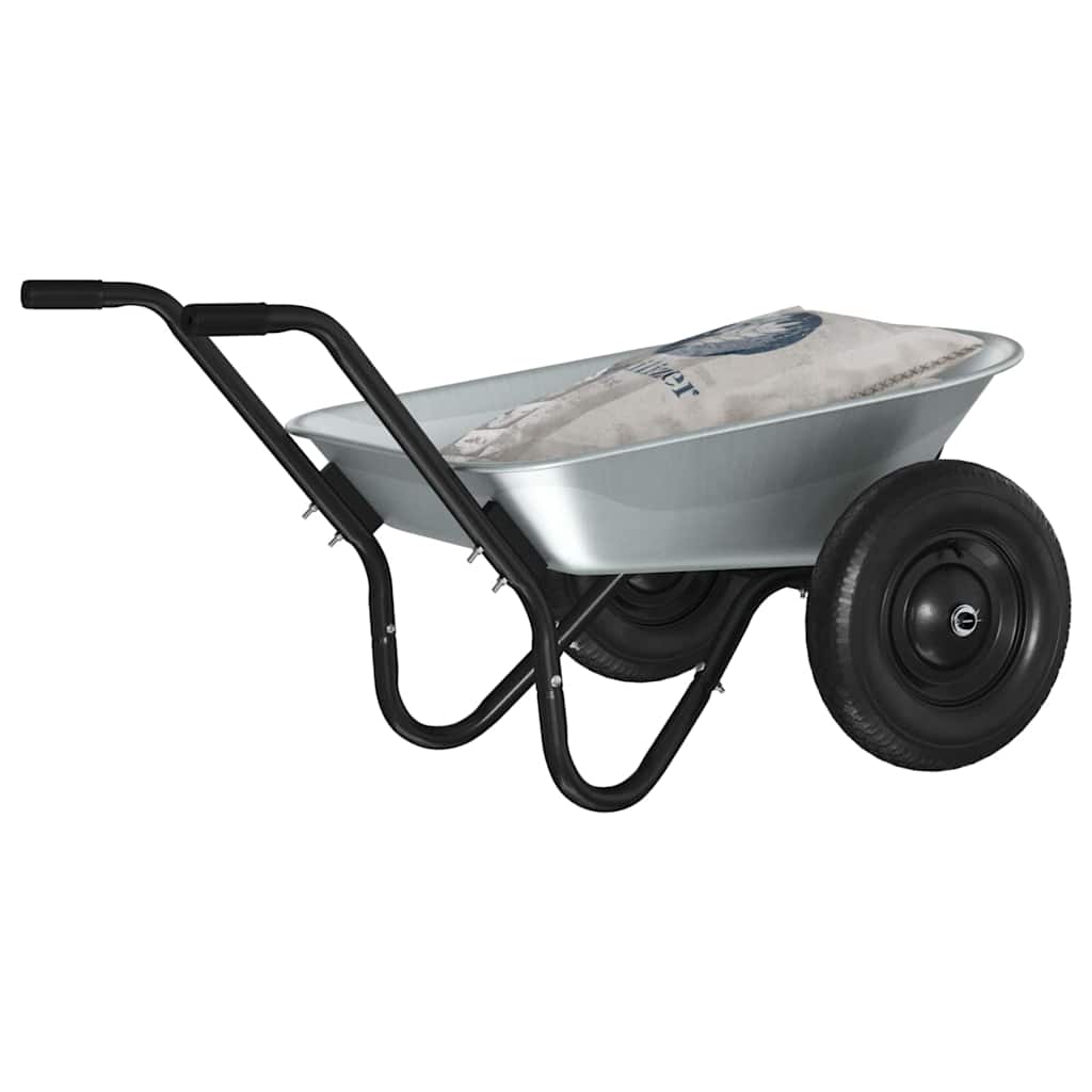 Carriole Argento E Nero 124 X 73 X 65 Cm Acciaio - Image 3