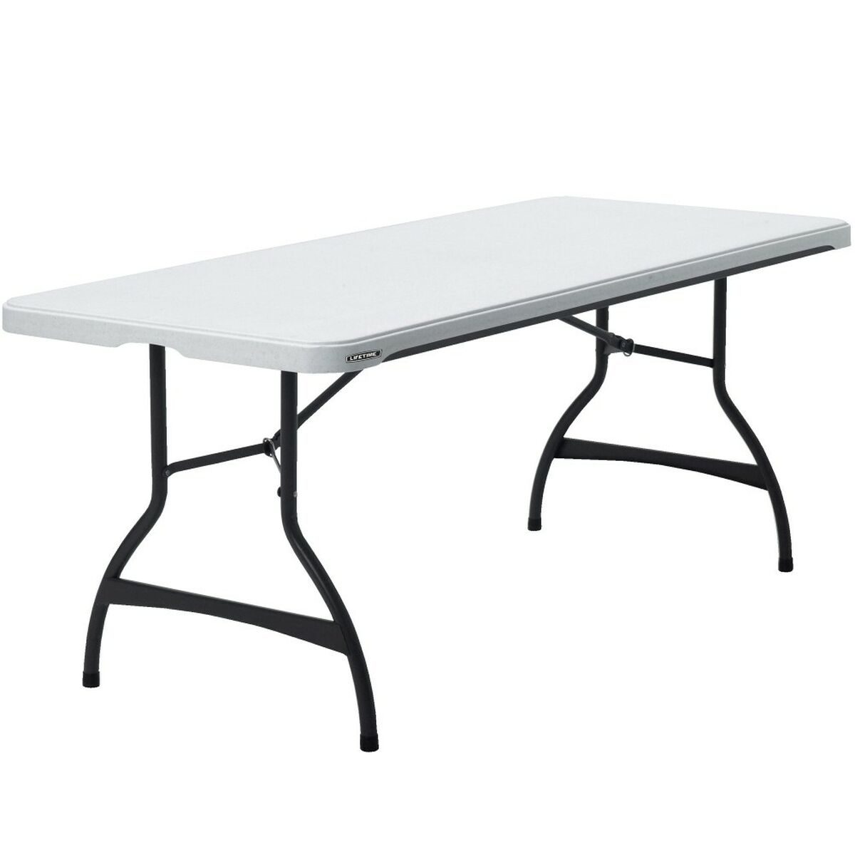 Tavolo Pieghevole Lifetime Bianco Acciaio Plastica 182 X 73,5 X 76 cm