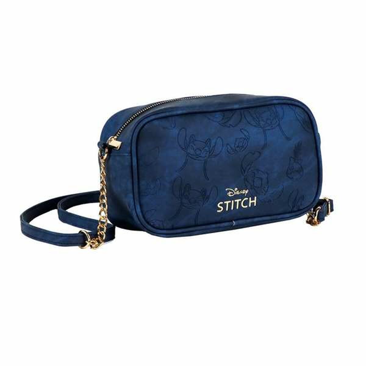 Borsa A Tracolla Stitch Azzurro 12,5 X 21,5 X 8 cm