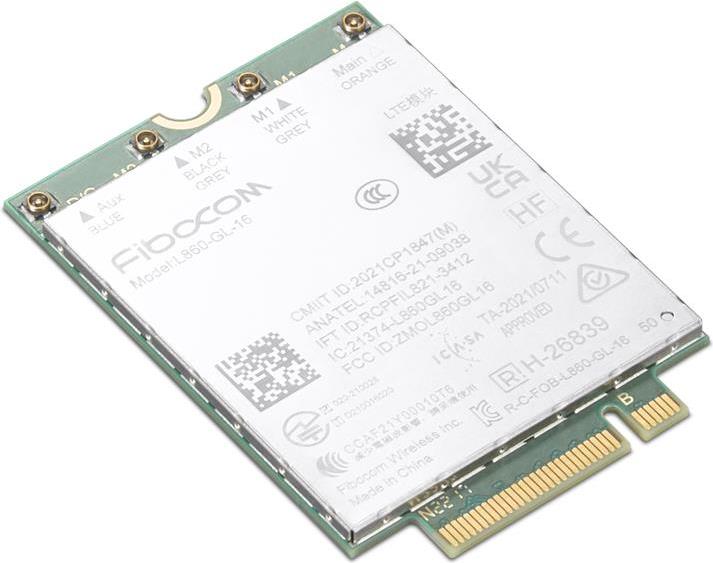 Lenovo Fibocom L860-GL-16 - Drahtloses Mobilfunkmodem - 4g Lte - M.2 Card - Für Thinkpad L13 Yoga Gen 4, L14 Gen 4, L15 Gen 4, P1 Gen 6, T14s Gen 4 (