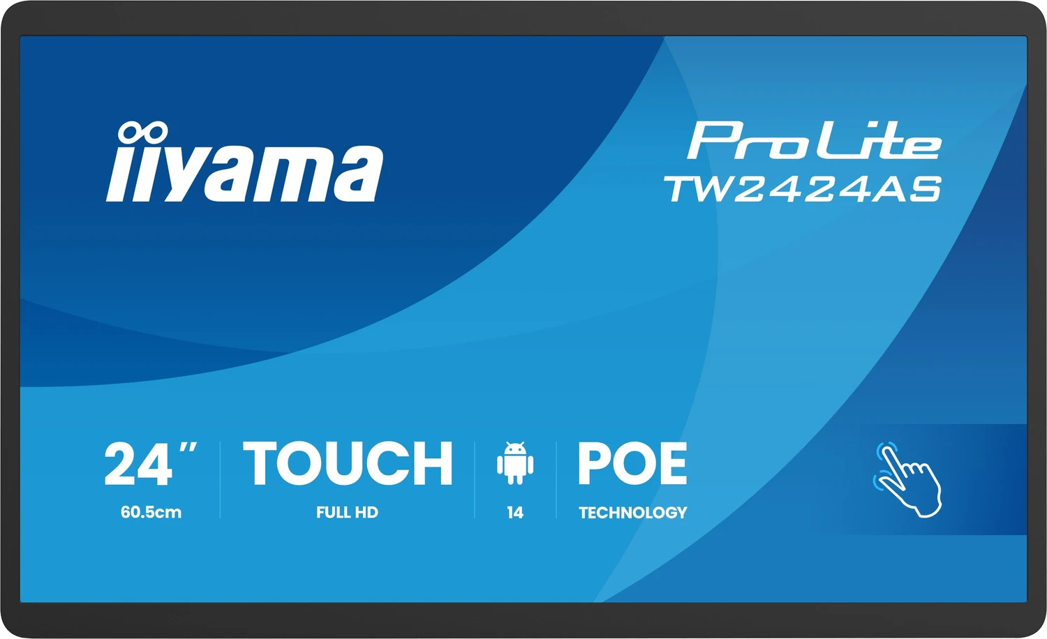 Iiyama Prolite Tw2424aS-B3p ToucH-Display 60,5?cm (23.8") Full Hd - Hdmi/usB-C/lan - Schwarz