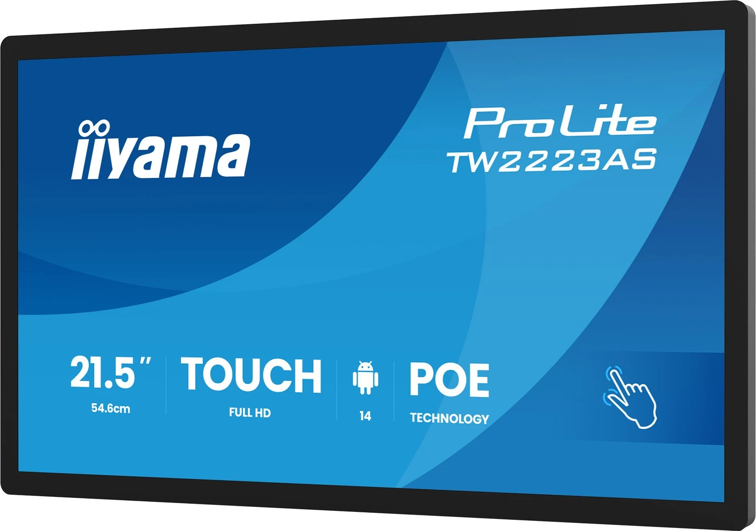 Iiyama Prolite Tw2223aS-B3p ToucH-Display 55?cm (21,5") Full Hd – Hdmi/usB-C/lan – Schwarz
