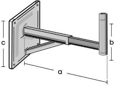 Winkelwandhalter Feuerverzinkt Ausziehbar 50 Mm (wwh5075)