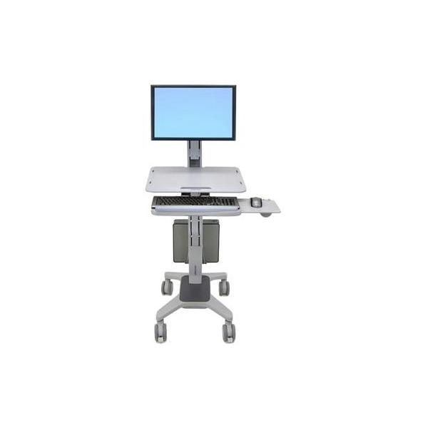 Workstation SiT-Stand Ergotron WorkfiT-C Singola Ld - Carrello - Per Display Lcd/apparecchiatura Pc - Grigio - Dimensioni Dello Schermo: Fino A 76,2