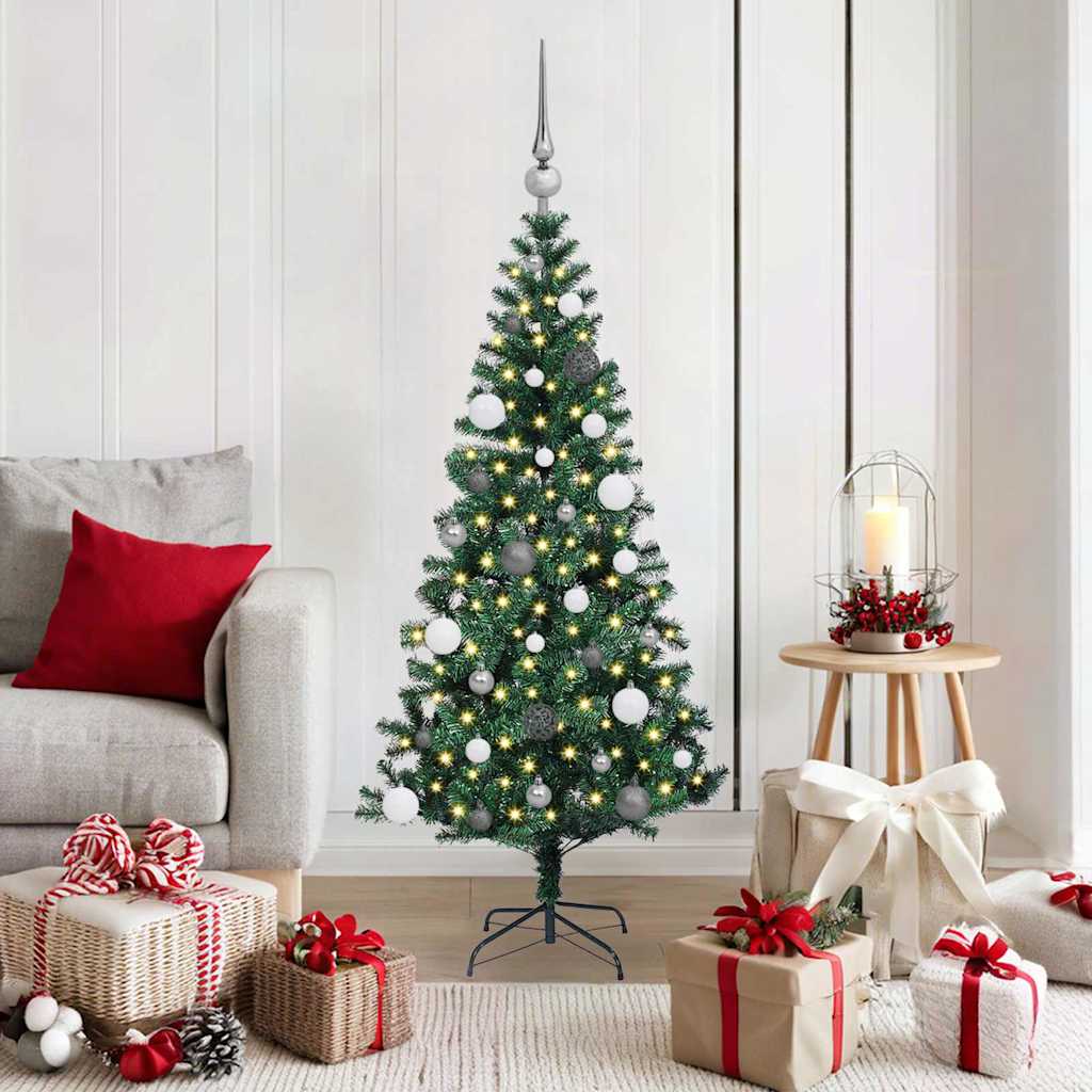 Albero Di Natale Artificiale Con Luci Integrate Verde 150 cm