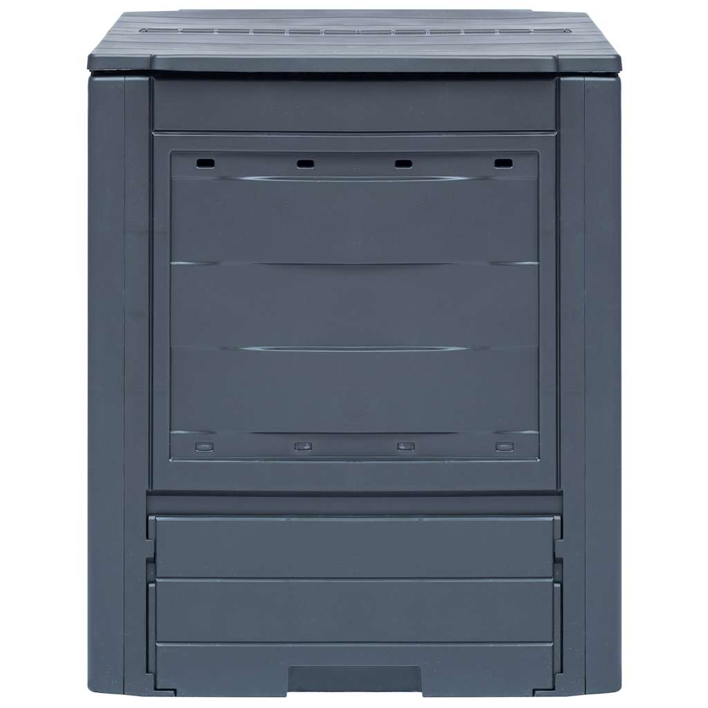 Compostiere Per Giardino 3 Pz Grigio 60x60x73 Cm 780 L