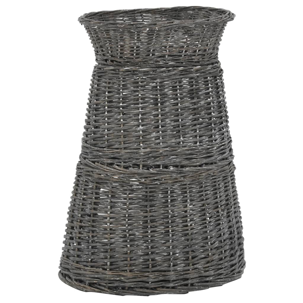 Ceste Gatti Con Cuscini Grigio 3pz 47x34x60cm Salice Naturale - Image 4