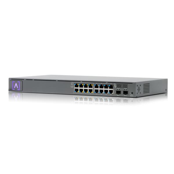 Alta Labs S16-Poe Switch Di Rete Gestito Gigabit Ethernet [10/100/1000] Supporto Power Over Ethernet [poe] 1u Grigio (alta Labs 16 Port Poe+ 120w Pow