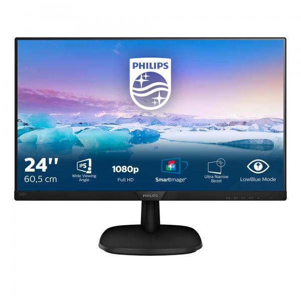 Philips Monitor 23,8 Ips Fhd 5ms, Vga/dp/hdmi, Multimediale, Lowblue Mode