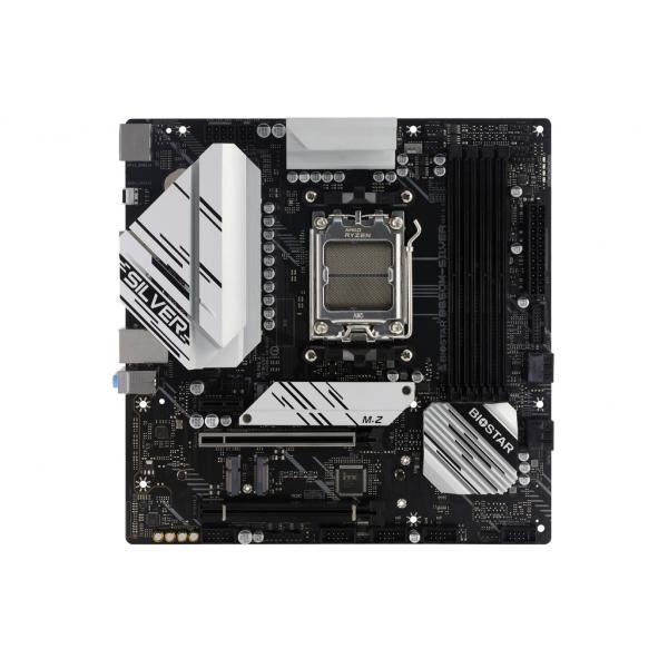 Biostar B650M-Silver Scheda Madre Amd B650 Socket Am5 Micro Atx (biostar B650M-Silver - Bundkort - Micr)