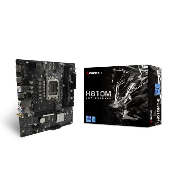 Biostar H610mT-E Scheda Madre Intel H610 Lga 1700 Micro Atx (biostar H610mt - Bundkort - MicrO-Atx)