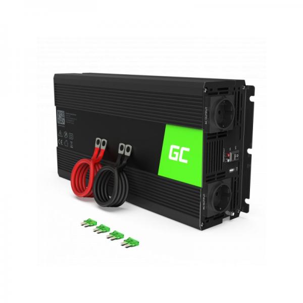 Green Cell Inv21 Adattatore E Invertitore Auto 6000 W Nero (green Cell Inv21 - Dc Til Ac Inverter)