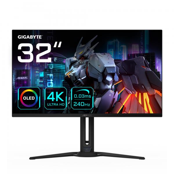 Gigabyte Monitor Da Gioco Aorus Fo32u2 Oled Da 32” - 3840 X 2160 (uhd), 240hz, 0,03ms, Kvm, 250 Cd/m², Freesync Premium Pro, Displayhdr True Black 40