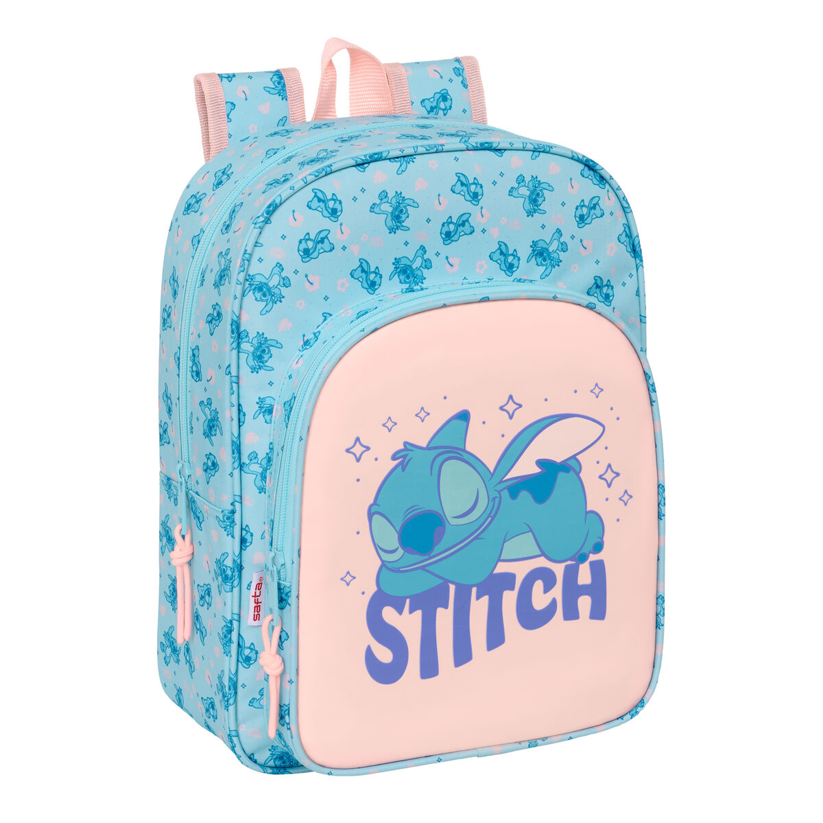 Zaino Scuola Lilo & Stitch Ohana Azzurro Chiaro Rosa Chiaro 26 X 34 X 11 cm