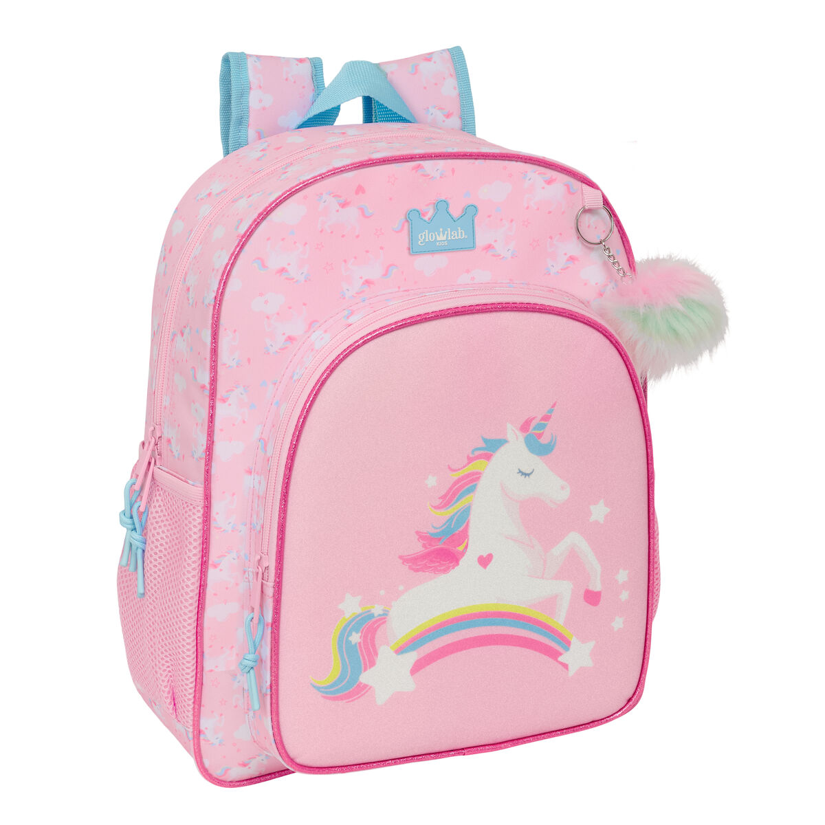 Zaino Scuola Glow Lab Rosa 32 X 38 X 12 cm