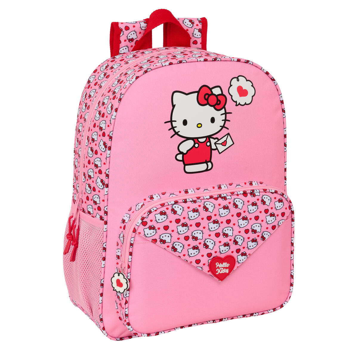 Zaino Scuola Hello Kitty Rosa 33 X 42 X 14 cm