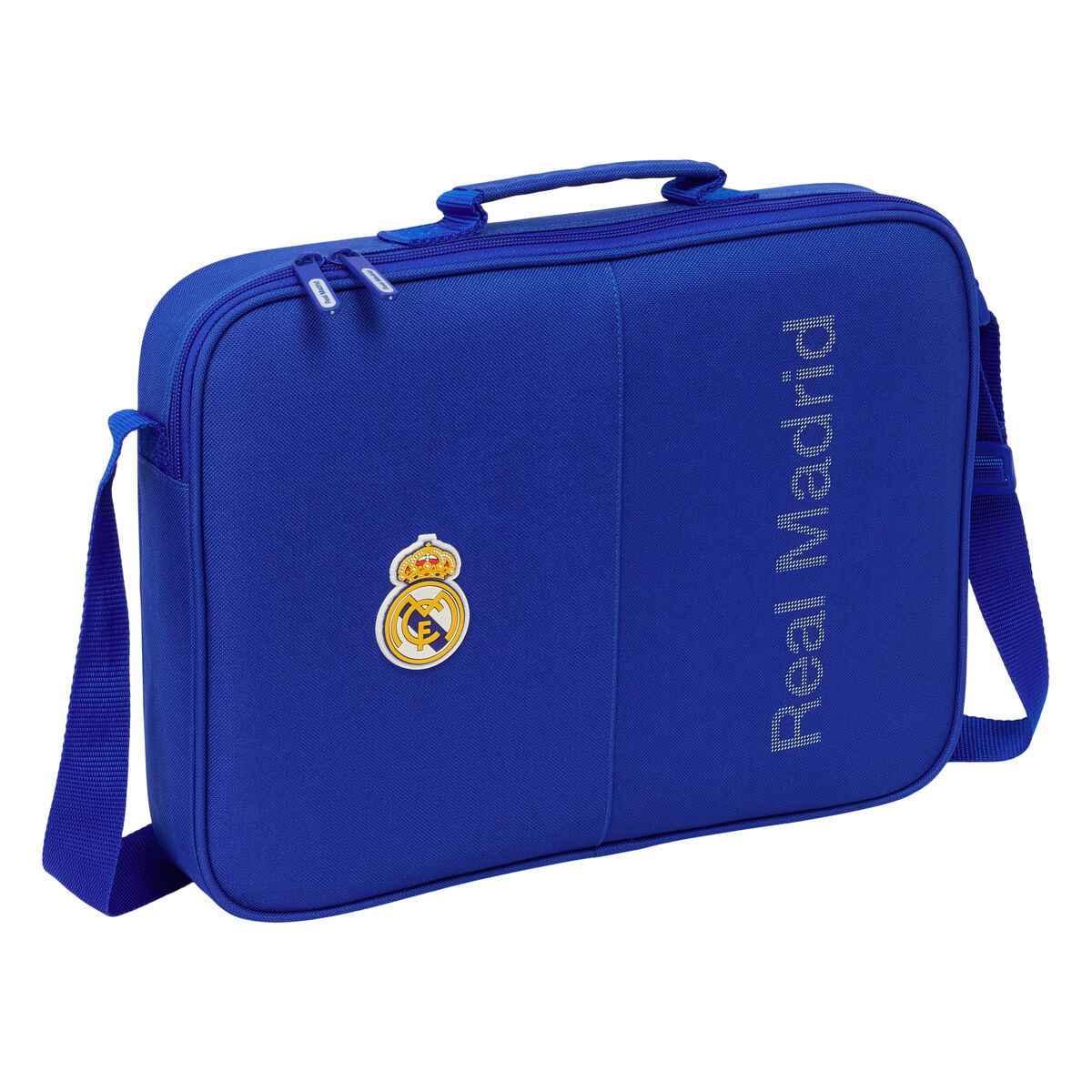 Zaino Scuola Real Madrid C.f. Azzurro 38 X 28 X 6 cm