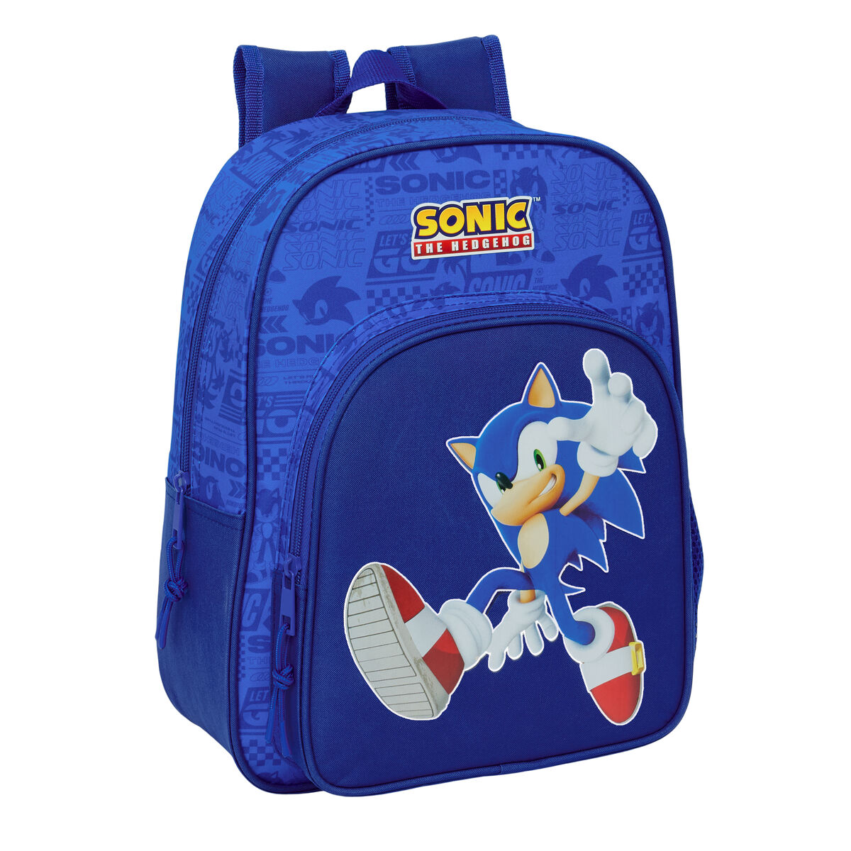 Zaino Scuola Sonic Azzurro 26 X 34 X 11 cm