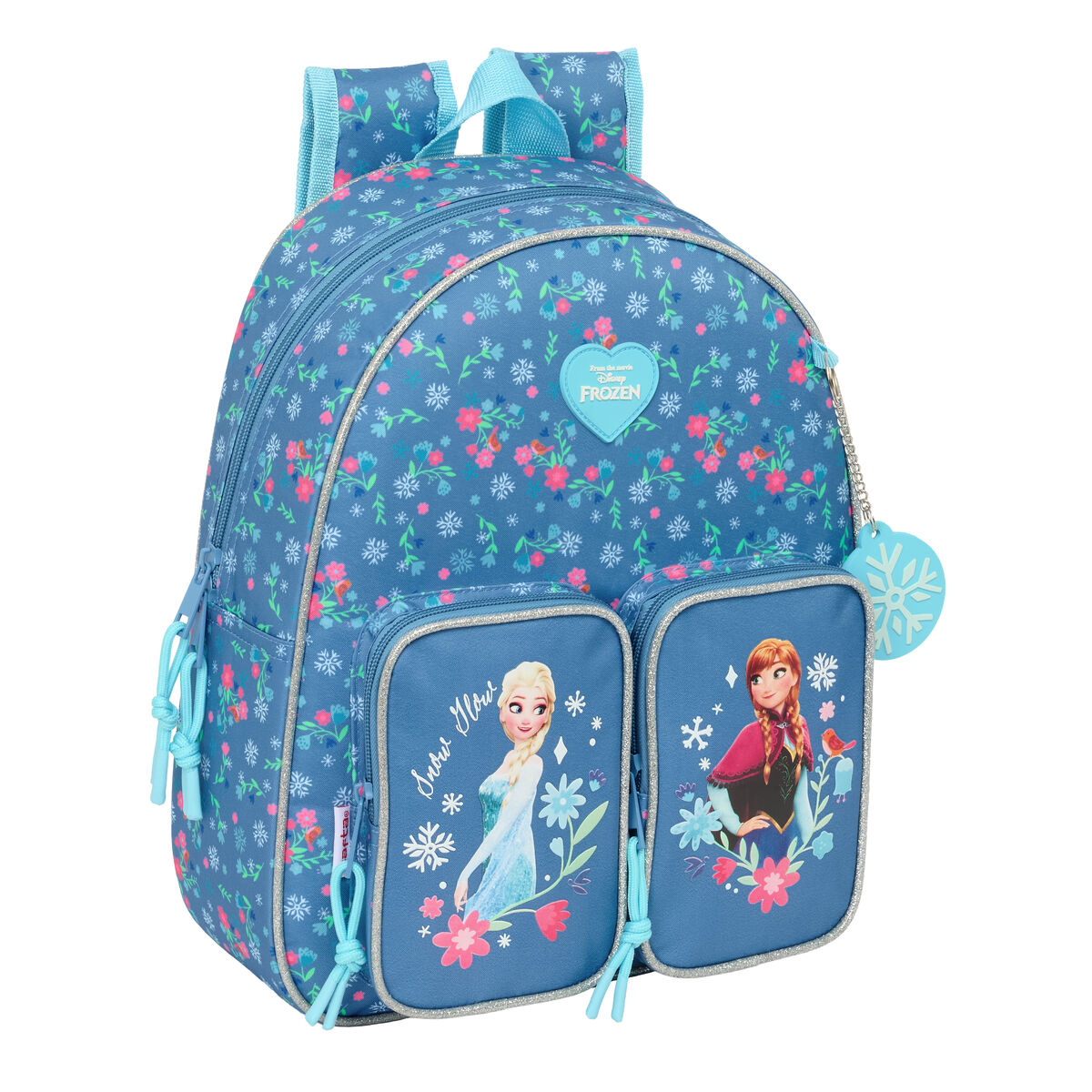 Zaino Scuola Frozen Azzurro 28 X 34 X 10 cm