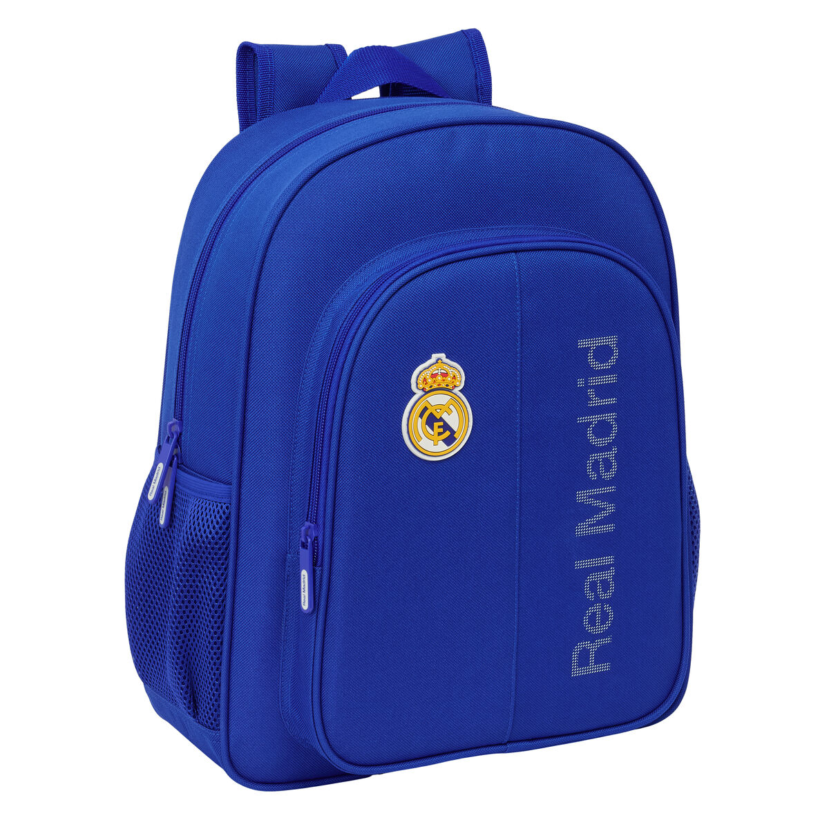 Zaino Scuola Real Madrid C.f. Azzurro 32 X 38 X 12 cm