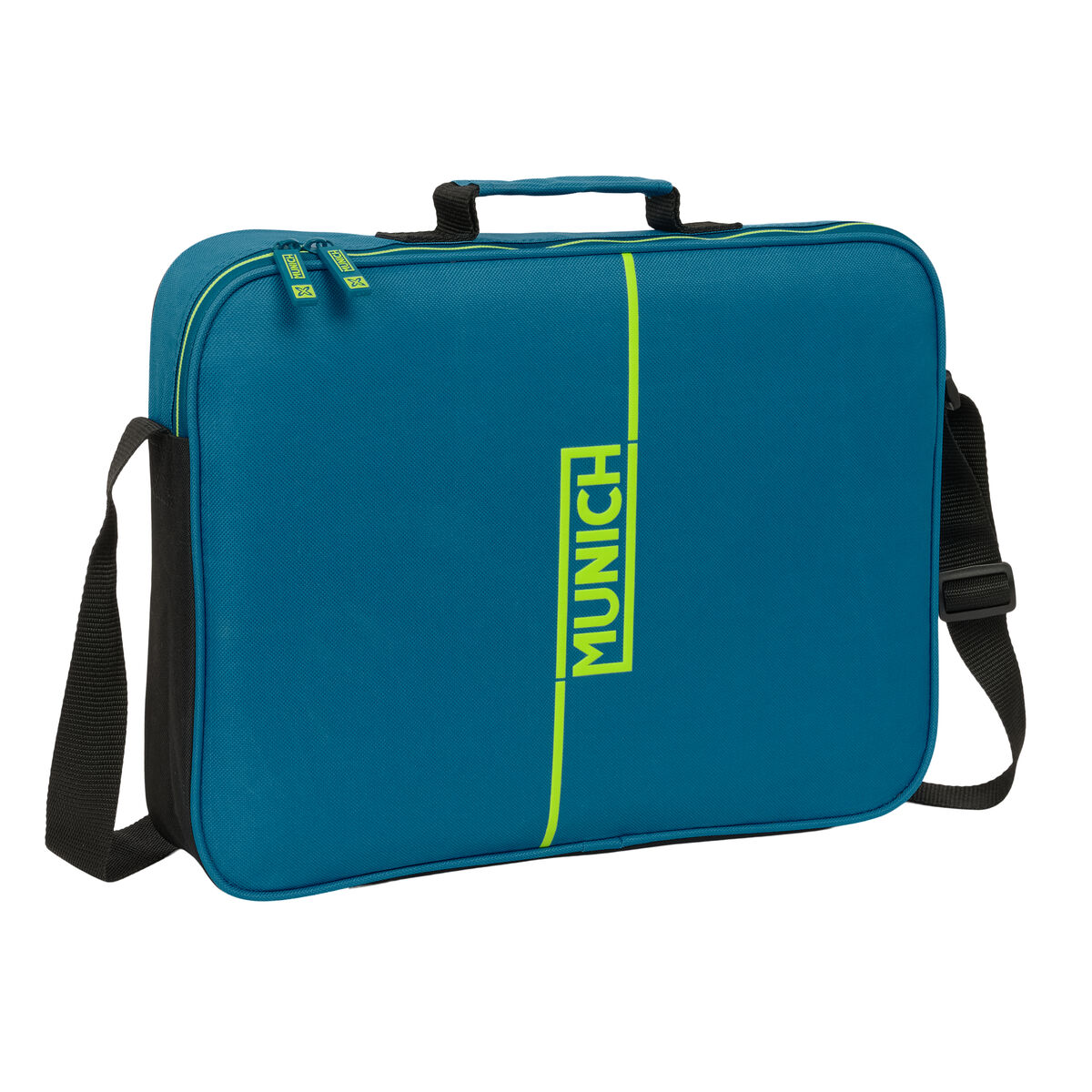 Zaino Scuola Munich Land Nero Verde 38 X 28 X 6 cm