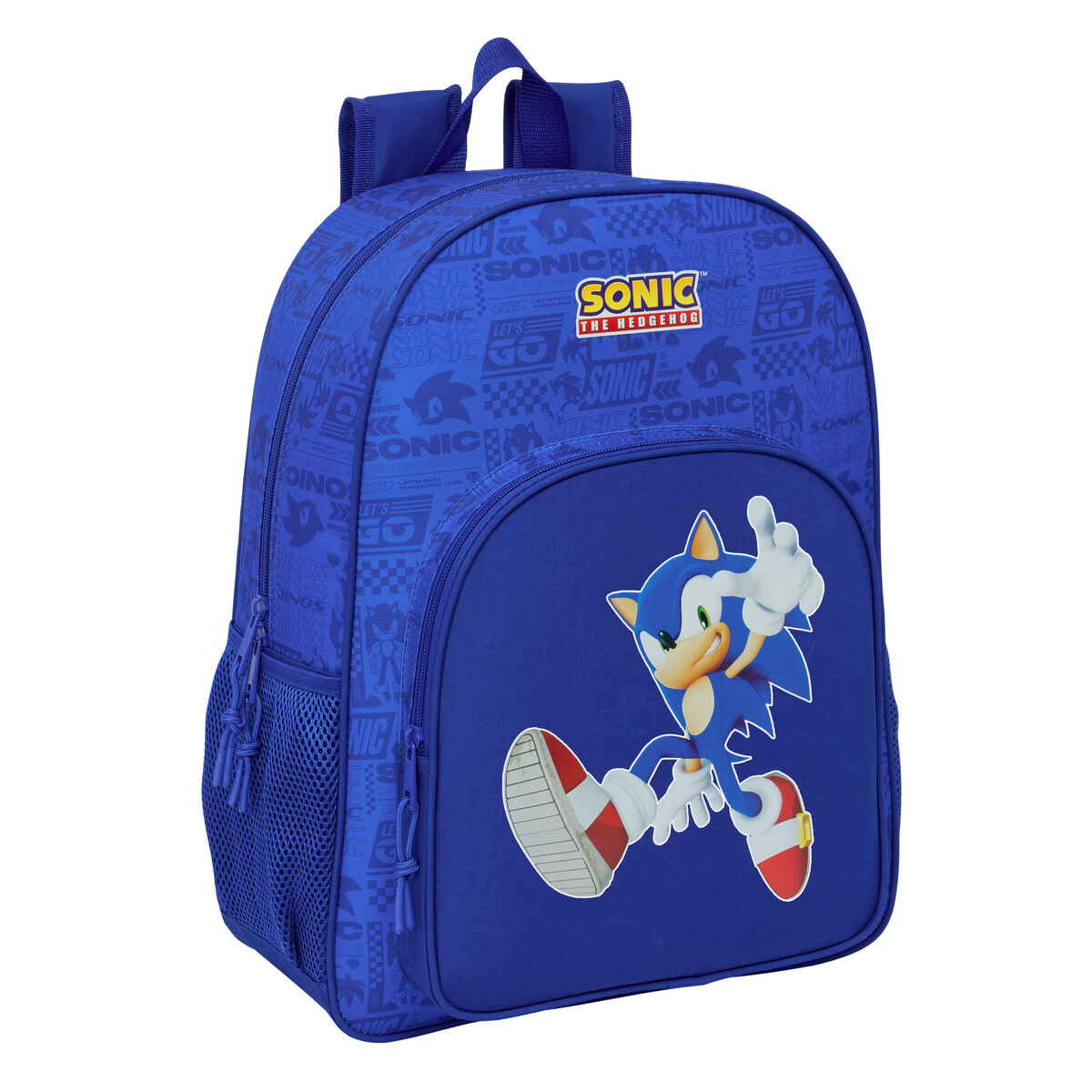 Zaino Scuola Sonic Azzurro 33 X 42 X 14 cm