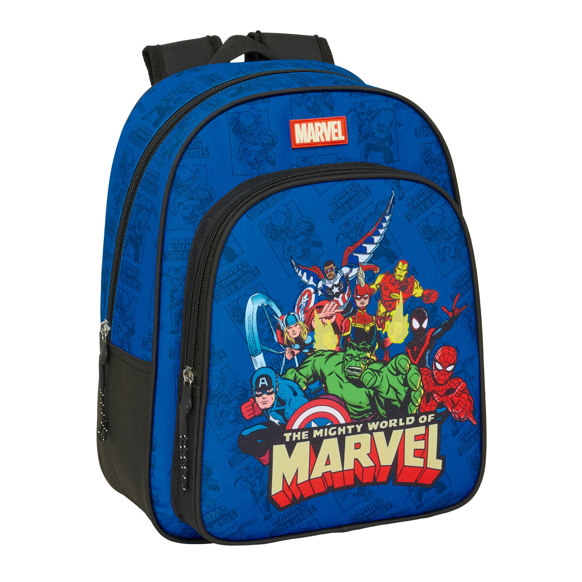 Zaino Scuola The Avengers Azzurro Nero 27 X 33 X 10 cm