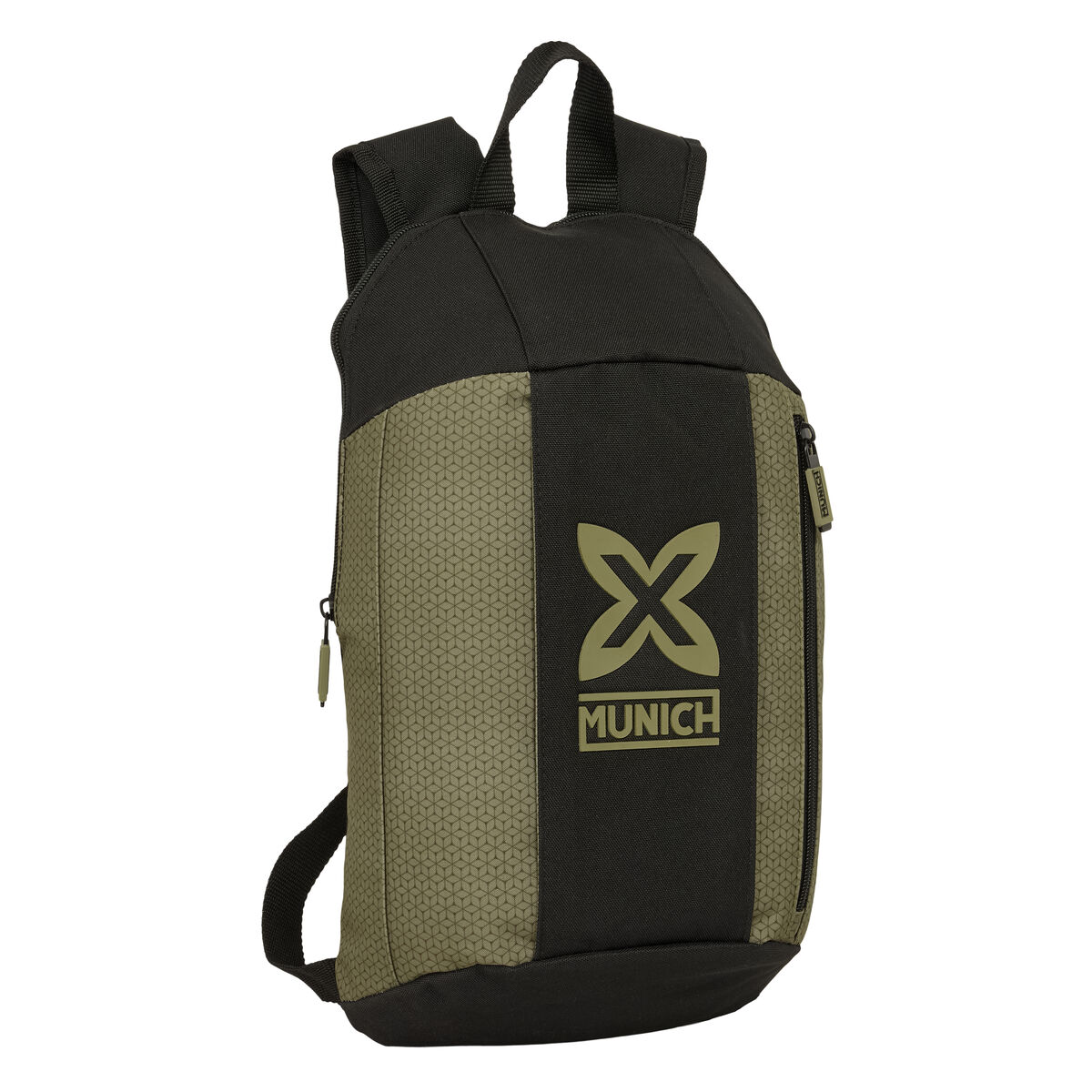 Zaino Scuola Munich West Nero Verde 22 X 39 X 10 cm