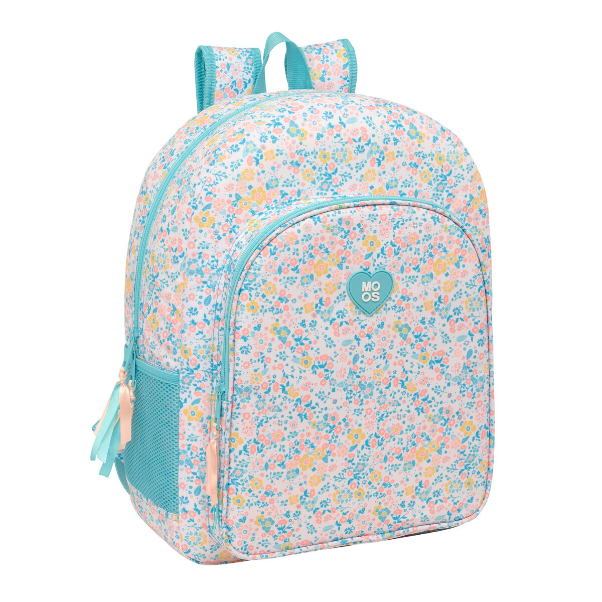 Zaino Scuola Moos Fiori Multicolore 33 X 42 X 14 cm