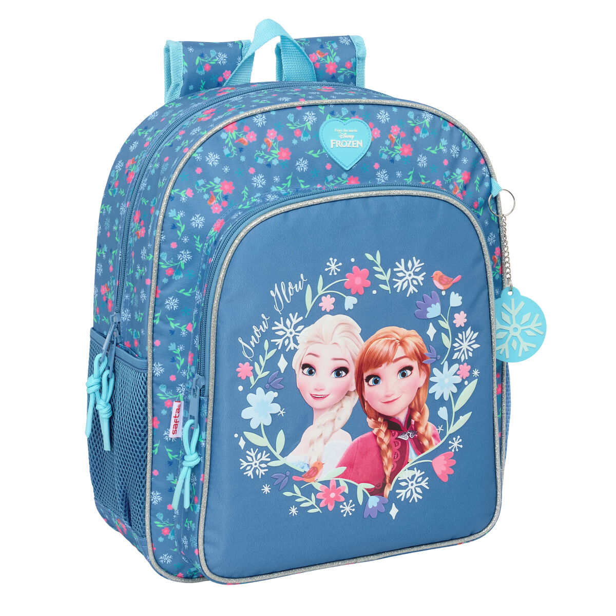 Zaino Scuola Frozen Azzurro 32 X 38 X 12 cm
