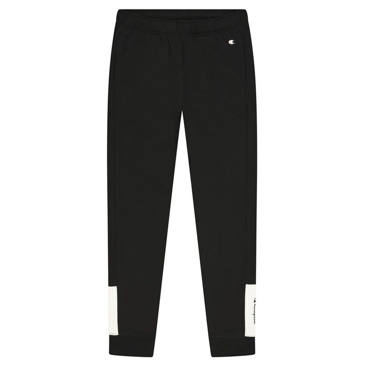Pantalone Lungo Sportivo Champion Rib Cuff Colour Block Nero Uomo Taglia:m