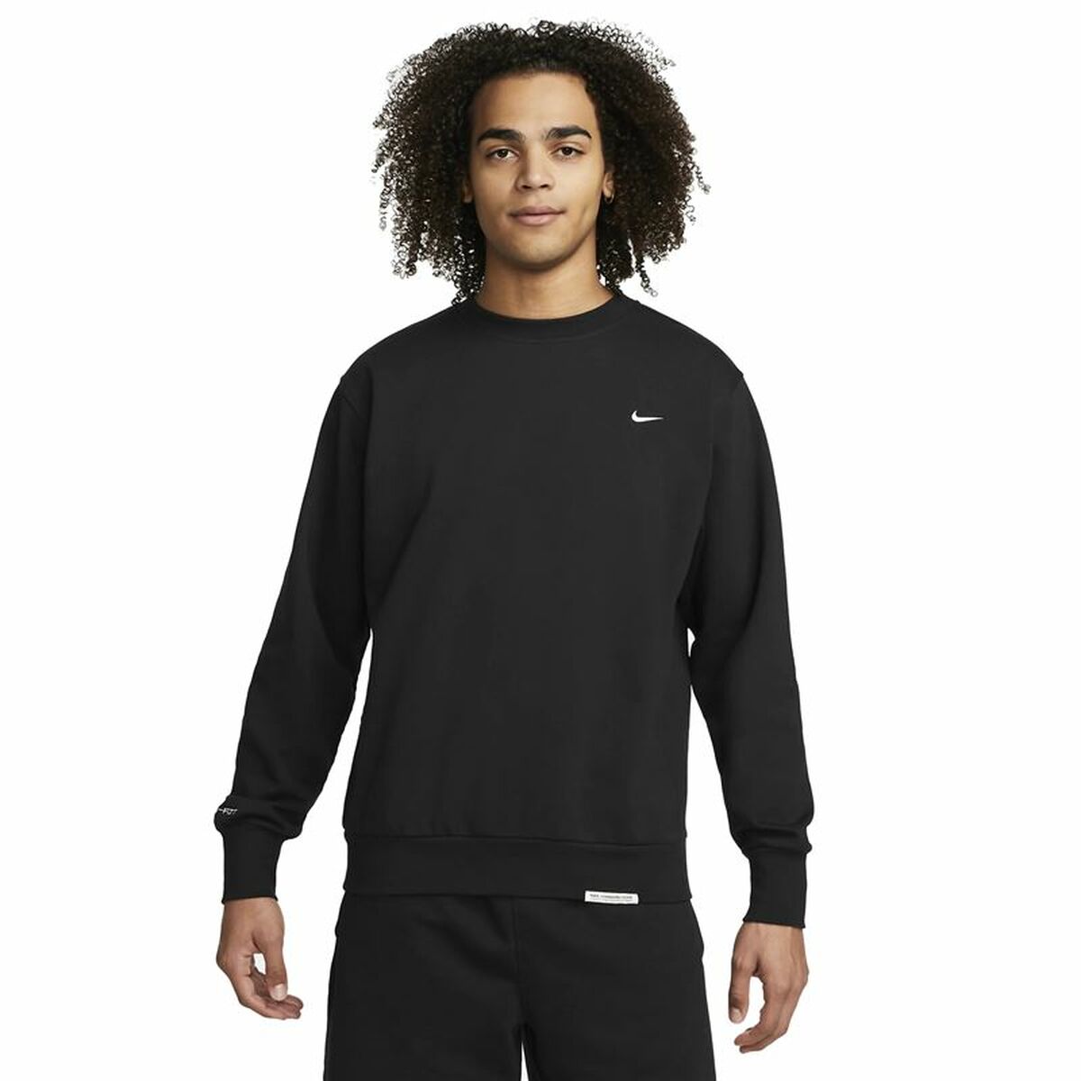 Felpa Senza Cappuccio Uomo Nike DrI-Fit Standard Issue Nero xl