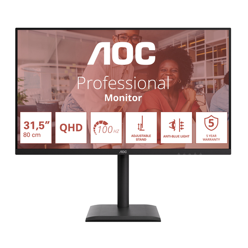 Aoc Monitor 31,5 Led Ips Qhd 16:9 100hz
