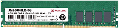 Transcend Jetram - Ddr4 - Modul - 8 Gb - Dimm 288-Pin - 2666 Mhz / Pc4-21300 - Cl19 - 1.2 V - Ungepuffert - NoN-Ecc (jm2666hlB-8g)