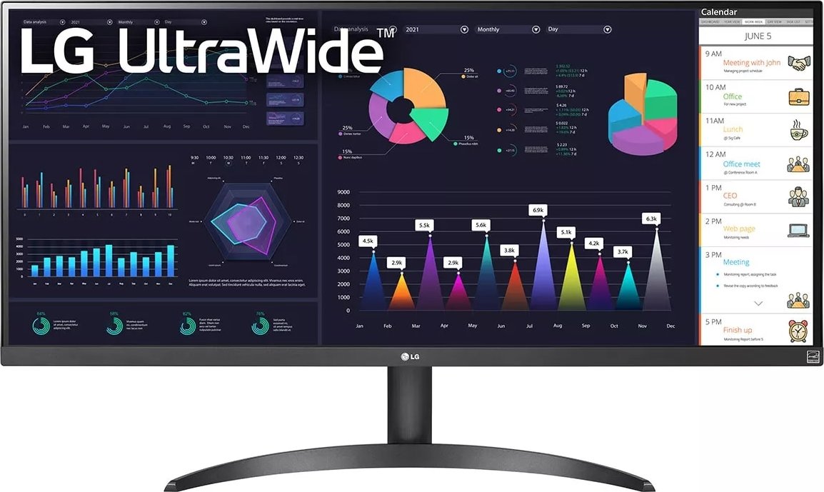Lg 34wq500-B Computerbildschirm 86,4 Cm (34") 2560 X 1080 Pixel Full Hd Led Schwarz (34wq500-b)