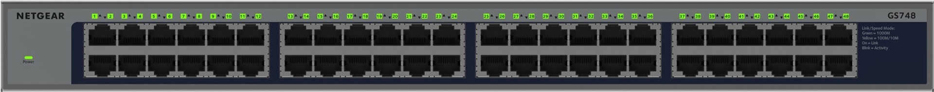 Netgear Switch Gs748 48 Port - Switch - 48-Port (gs748-100eus)