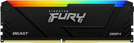 Kingston Fury Beast Rgb Dimm 8gb, Ddr4-3600, Cl17-21-21 (kf436c17bb2a/8)