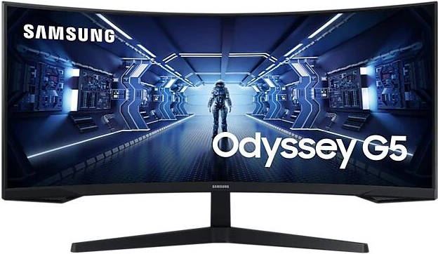 Samsung Odyssey G5 C34g55twwr - G55t Series - LeD-Monitor - Gebogen - 86 Cm (34") - 3440 X 1440 Ultra Wqhd @ 165 Hz - Va - 250 Cd/m² - 2500:1 - 1 ms