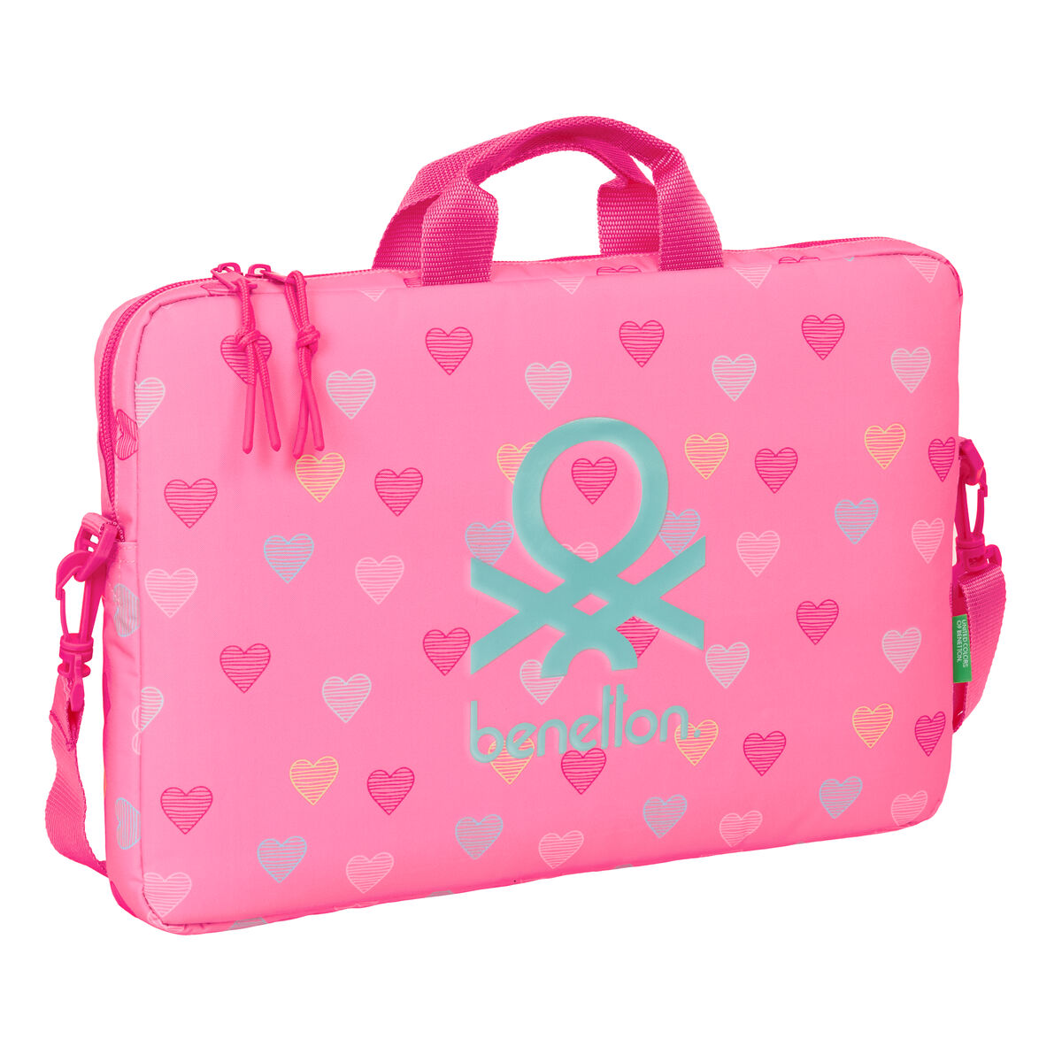 Valigetta Per Portatile Benetton Heart Rosa 40 X 27 X 4 cm