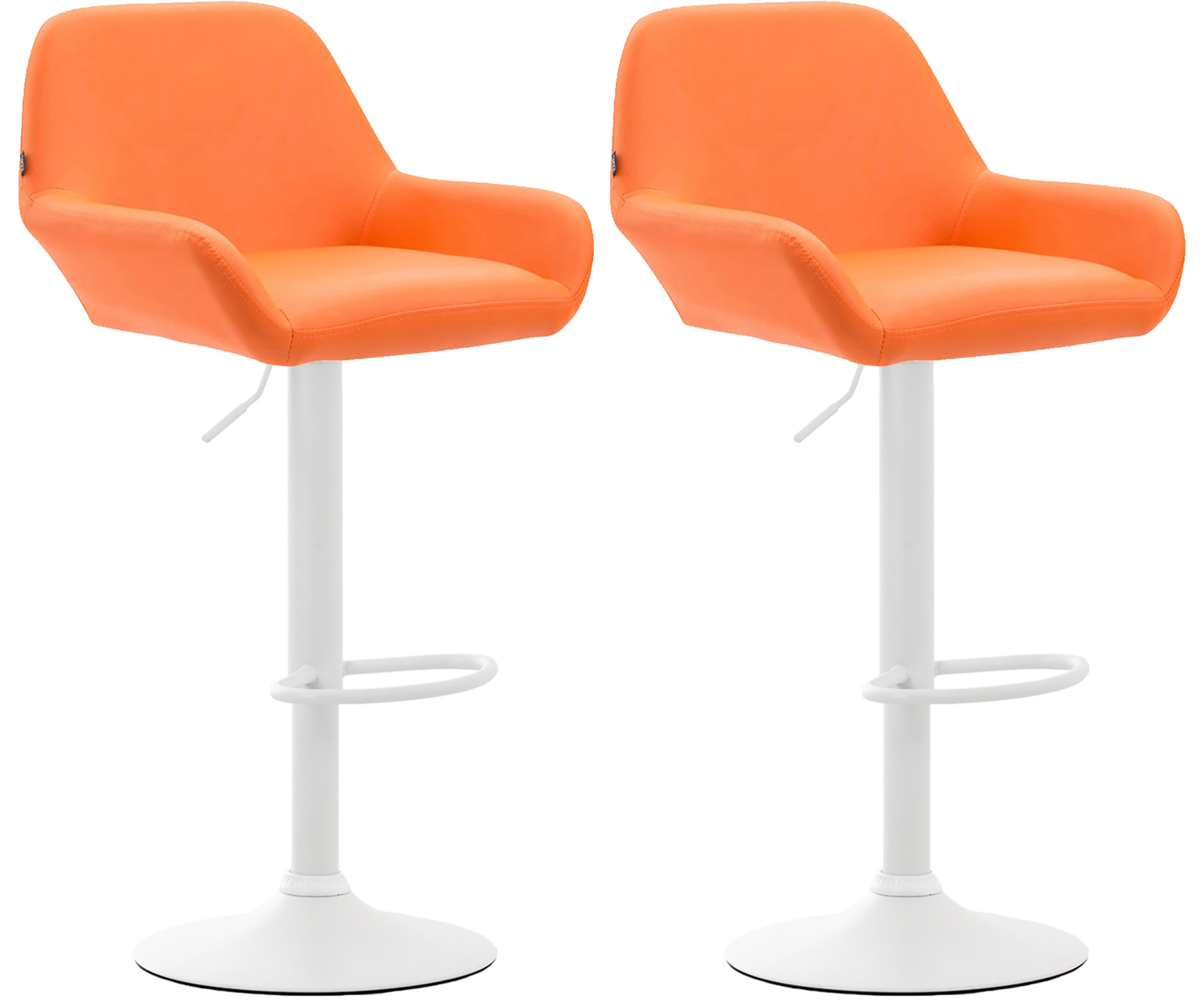 2er Set Barhocker Braga Kunstleder Weiß