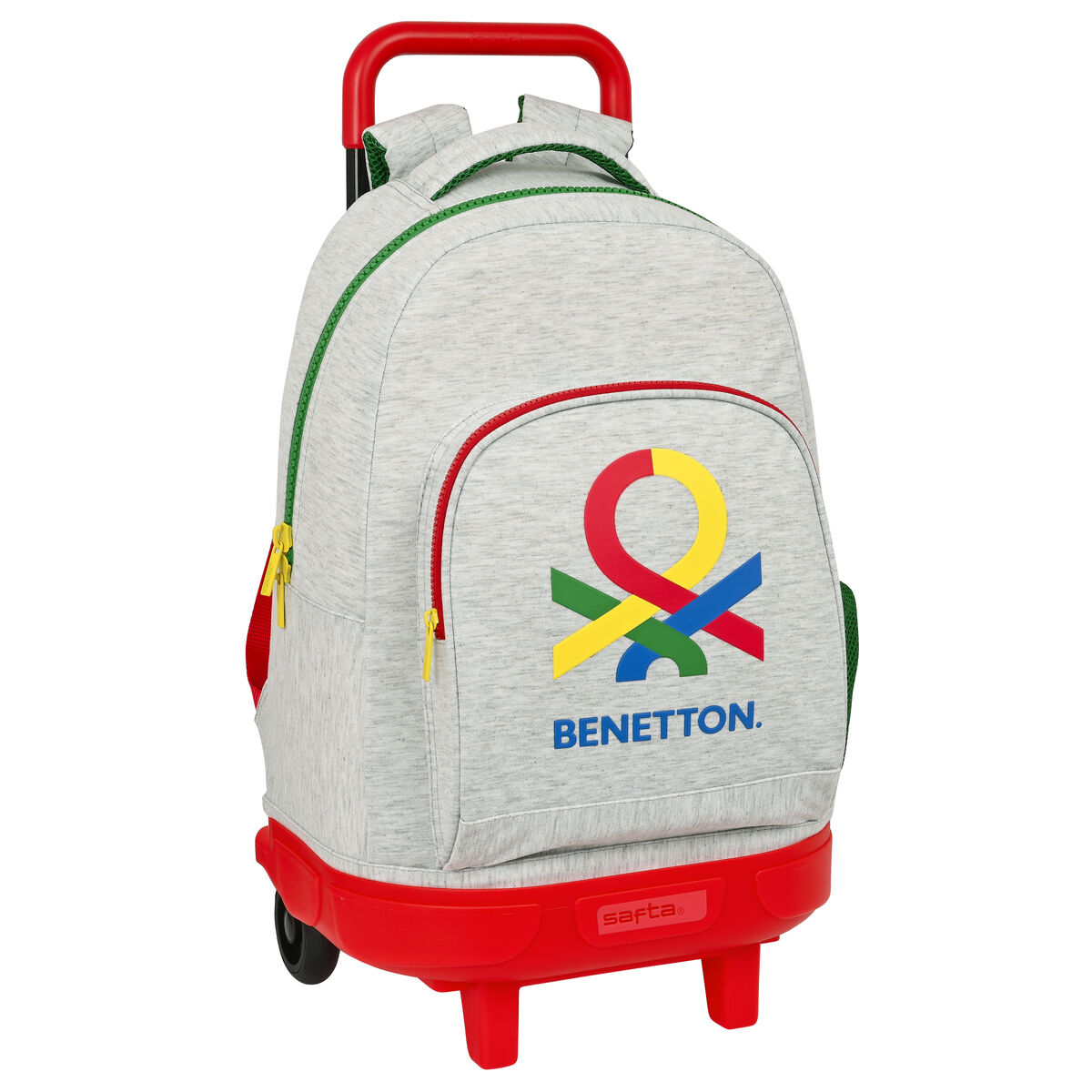 Trolley Per La Scuola Benetton Pop Grigio (33 X 45 X 22 Cm)