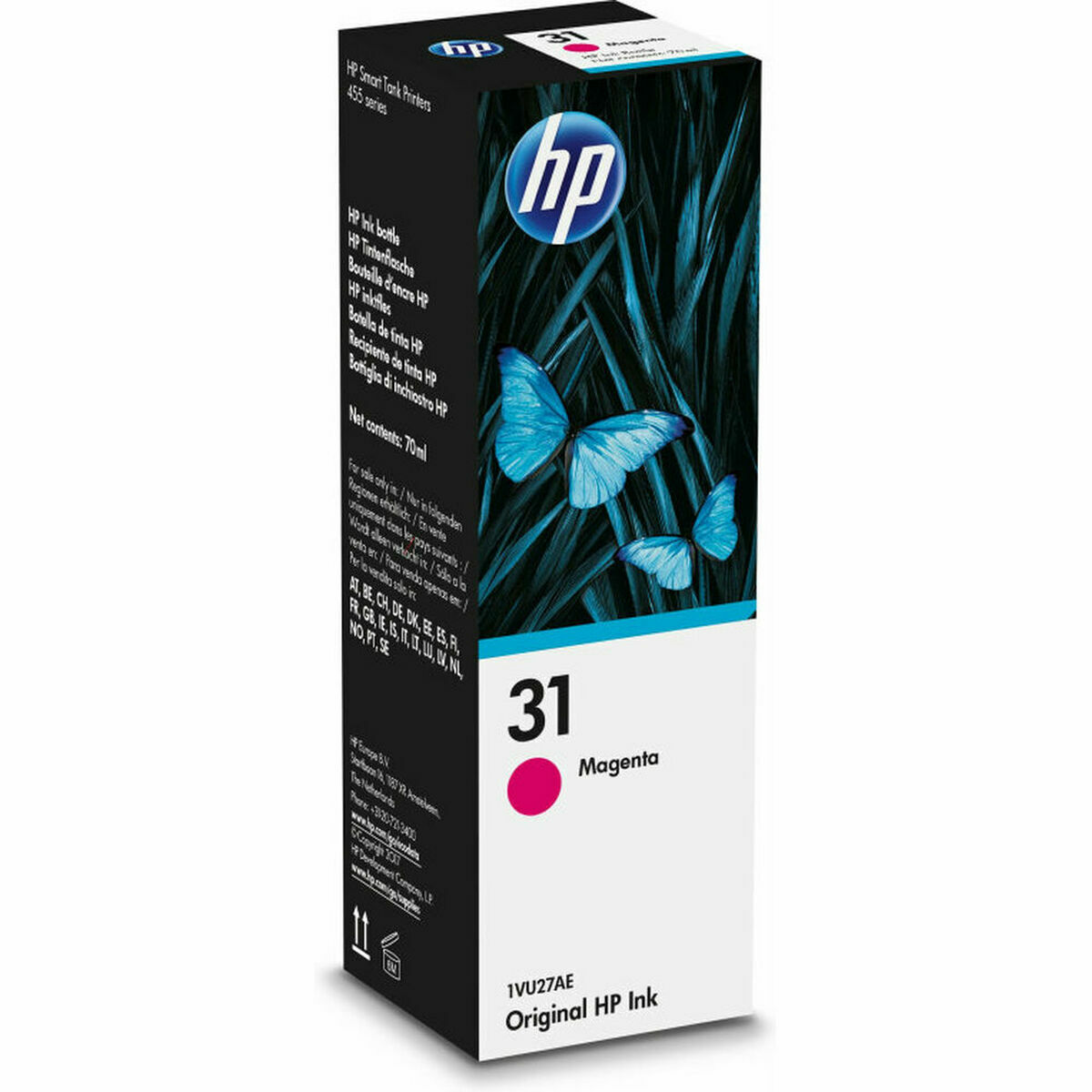 Inchiostro Per Ricaricare Le Cartucce Hp 1vu27ae Magenta 70 ml